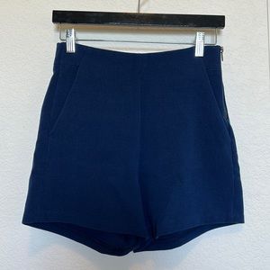 Navy high waisted shorts